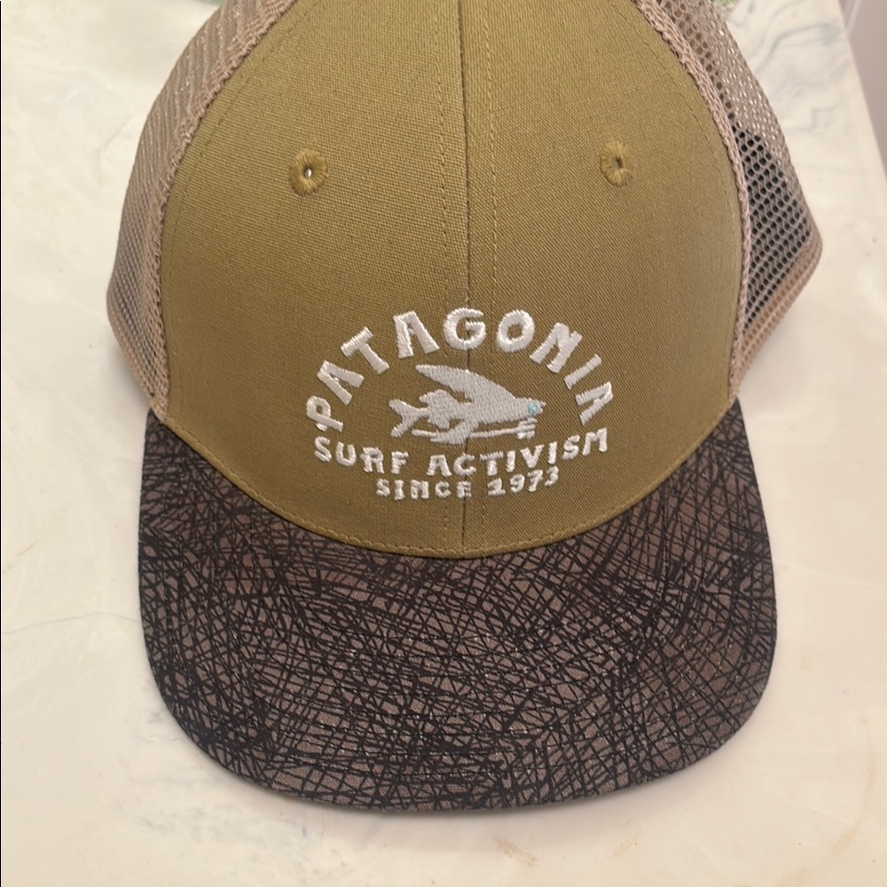 Patagonia Khaki and Tan Mesh Cap